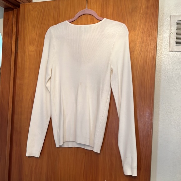 White Express Scoop-Neck Sweater - Picture 3 of 6